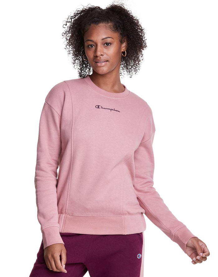 Sudadera Champion Mujer - Fleece Crew ( Rosas ) 7615824-WT